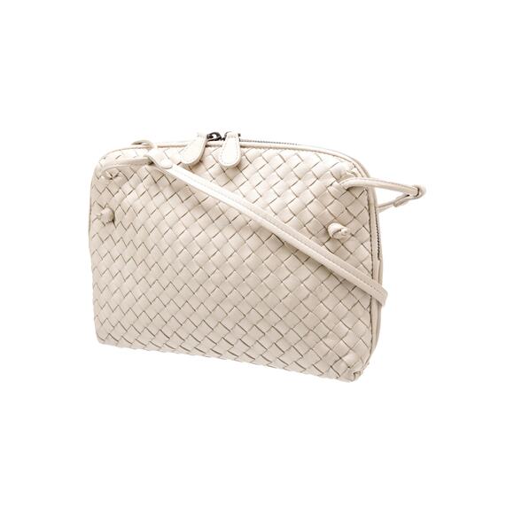 Bottega Veneta Nodini Crossbody in Cream Intrecciato